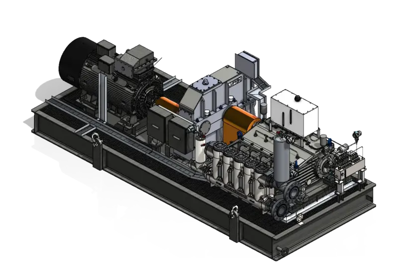 API674 Pump With Gearbox motor and instrumentaion