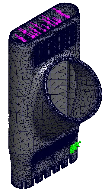 FEA Component Meshed prior to Study